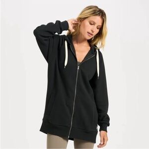 Vuori Restore Hoodie Zip-Up Sweatshirt - Washed Black Size Small NWT